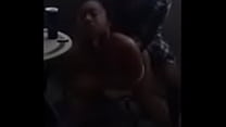 Light skin thot bent over chair and pounded